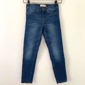 Zara High Waist Skinny Dark Wash Jeans